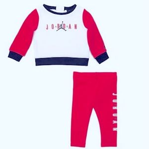 Girl’s Jordan sweatshirt and leggings set
